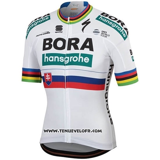 2019 Maillot Ciclismo Bora Champion Slovaquie Manches Courtes et Cuissard